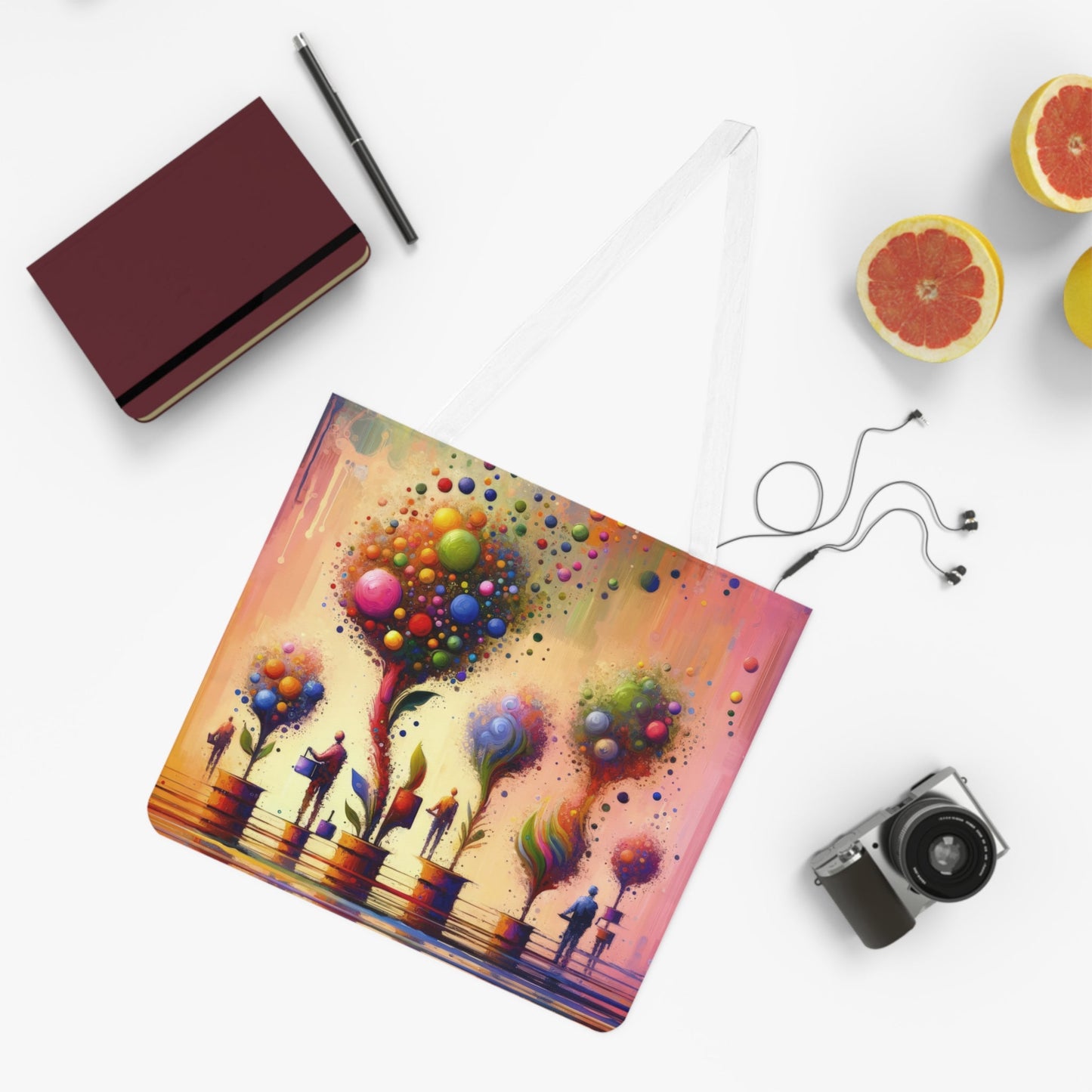 Vibrant Digital Arboriculture Shoulder Tote Bag (AOP) - ATUH.ART