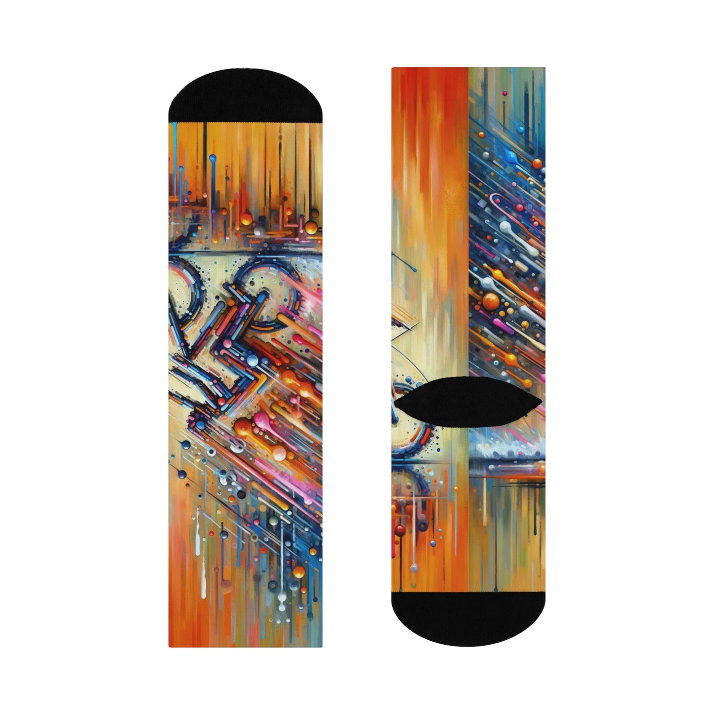 Vibrant Dynamic Sovereignty Cushioned Crew Socks - ATUH.ART