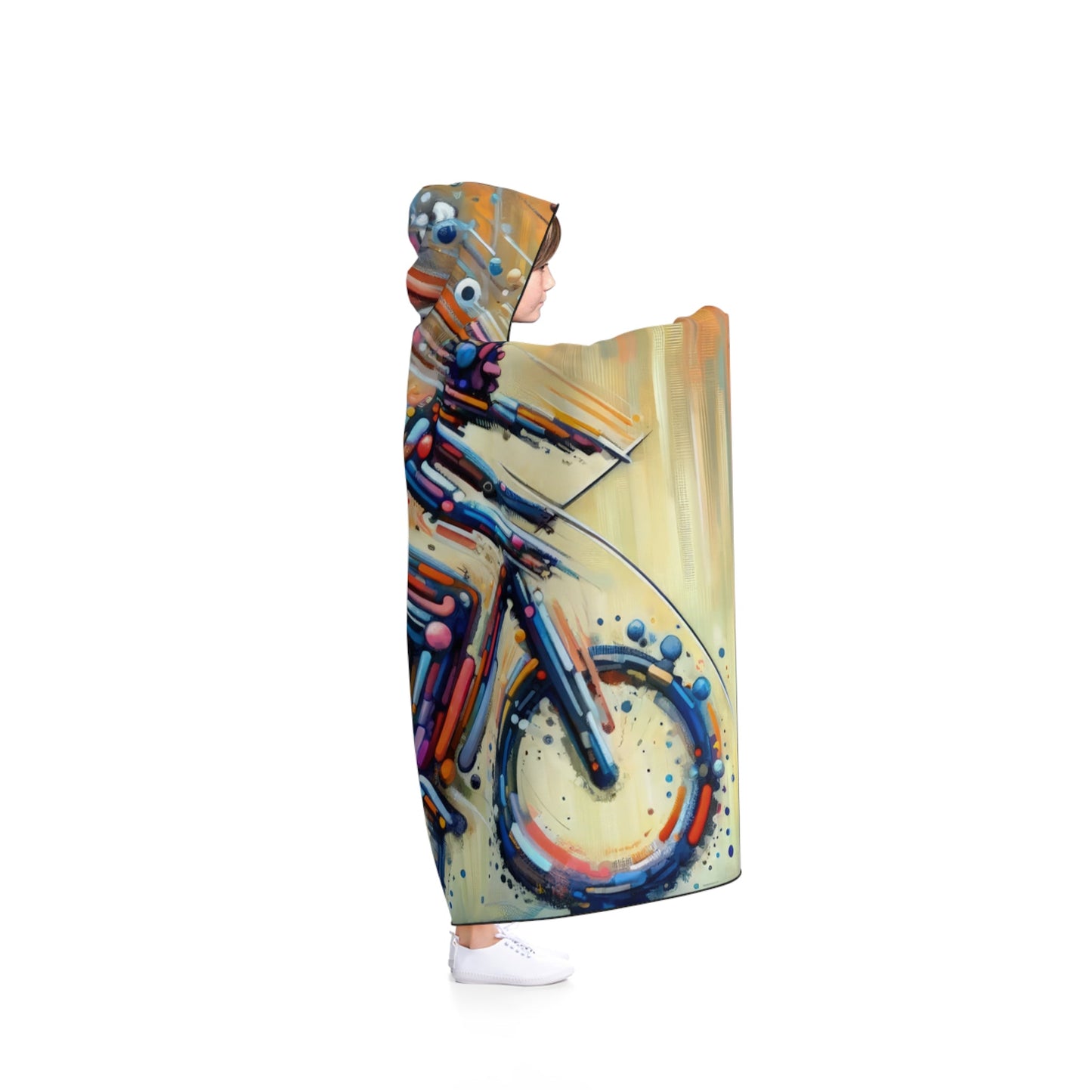 Vibrant Dynamic Sovereignty Hooded Blanket - ATUH.ART