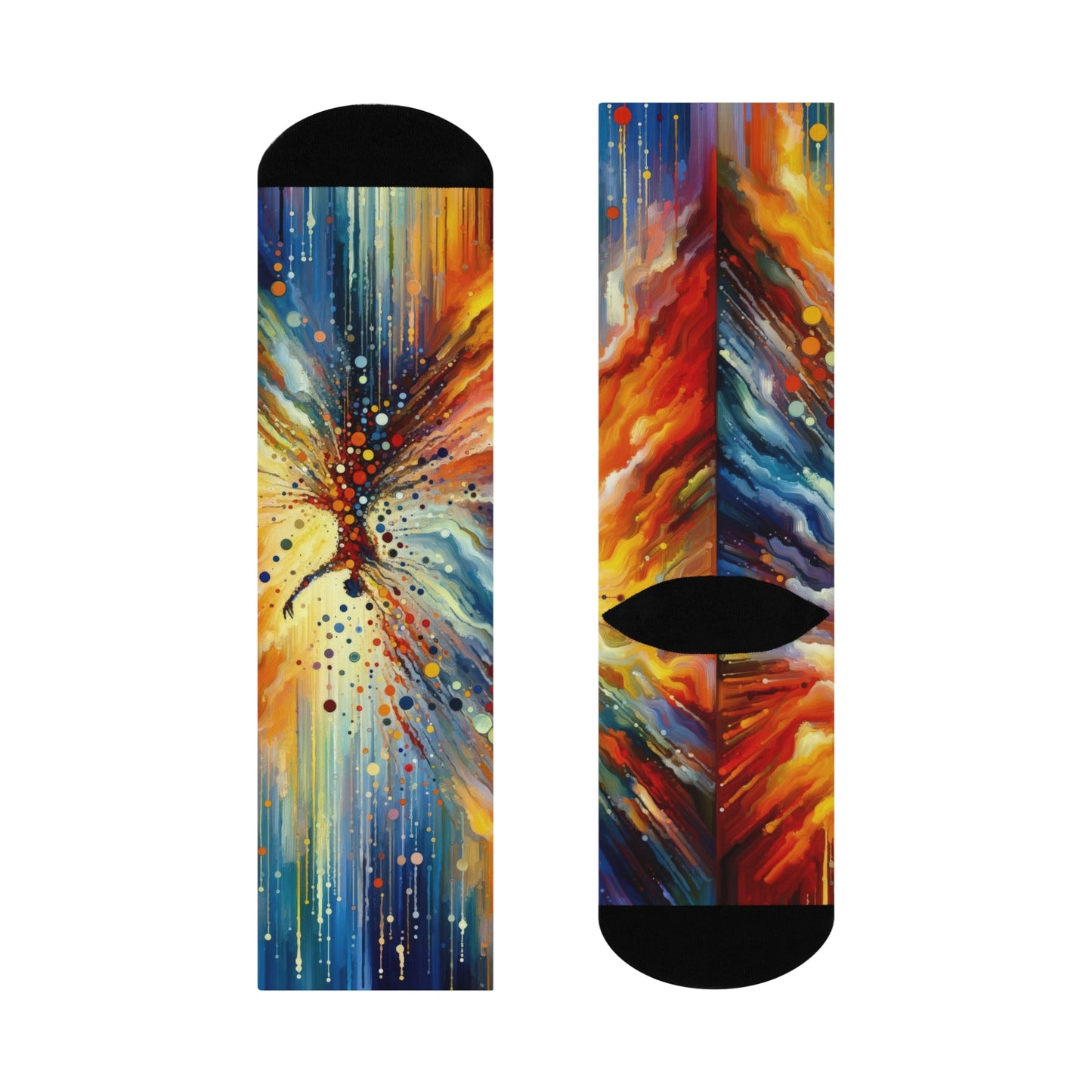 Vibrant Growth Symphony Cushioned Crew Socks - ATUH.ART