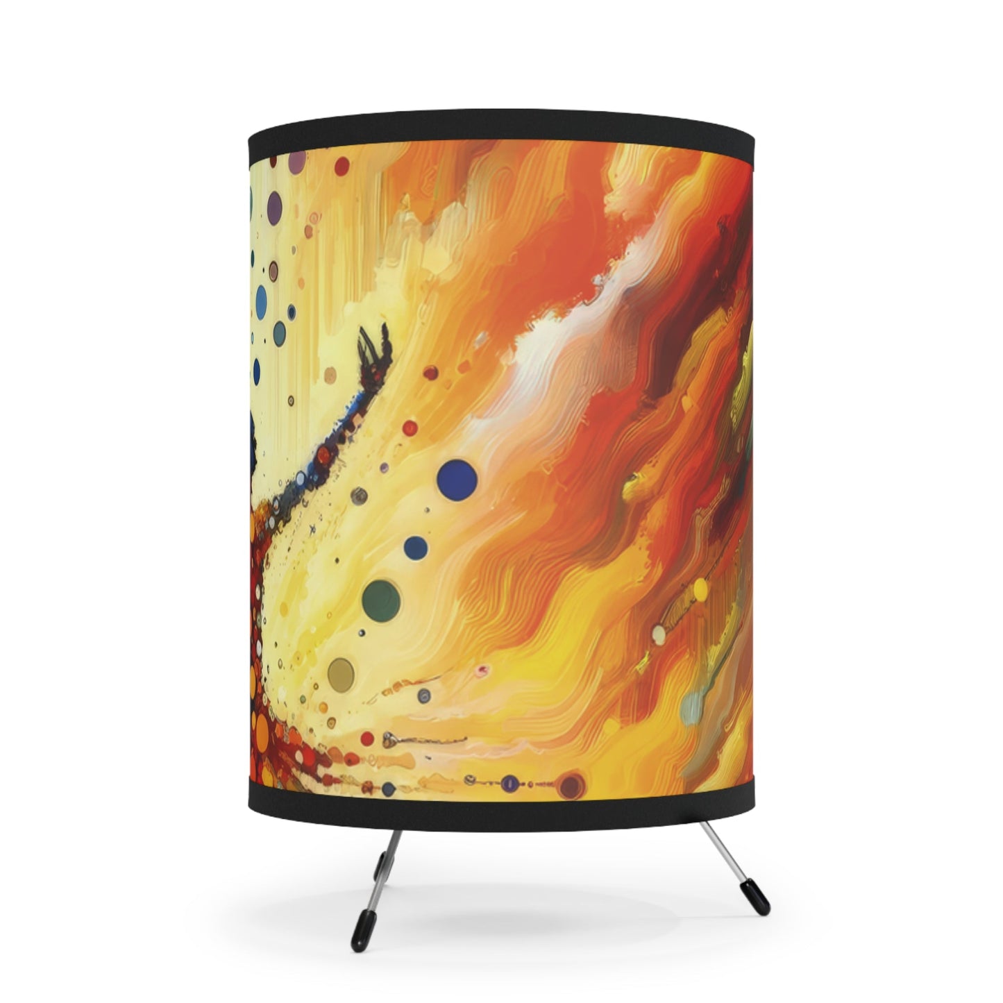Vibrant Growth Symphony Tripod Lamp with High-Res Printed Shade, US\CA plug - ATUH.ART