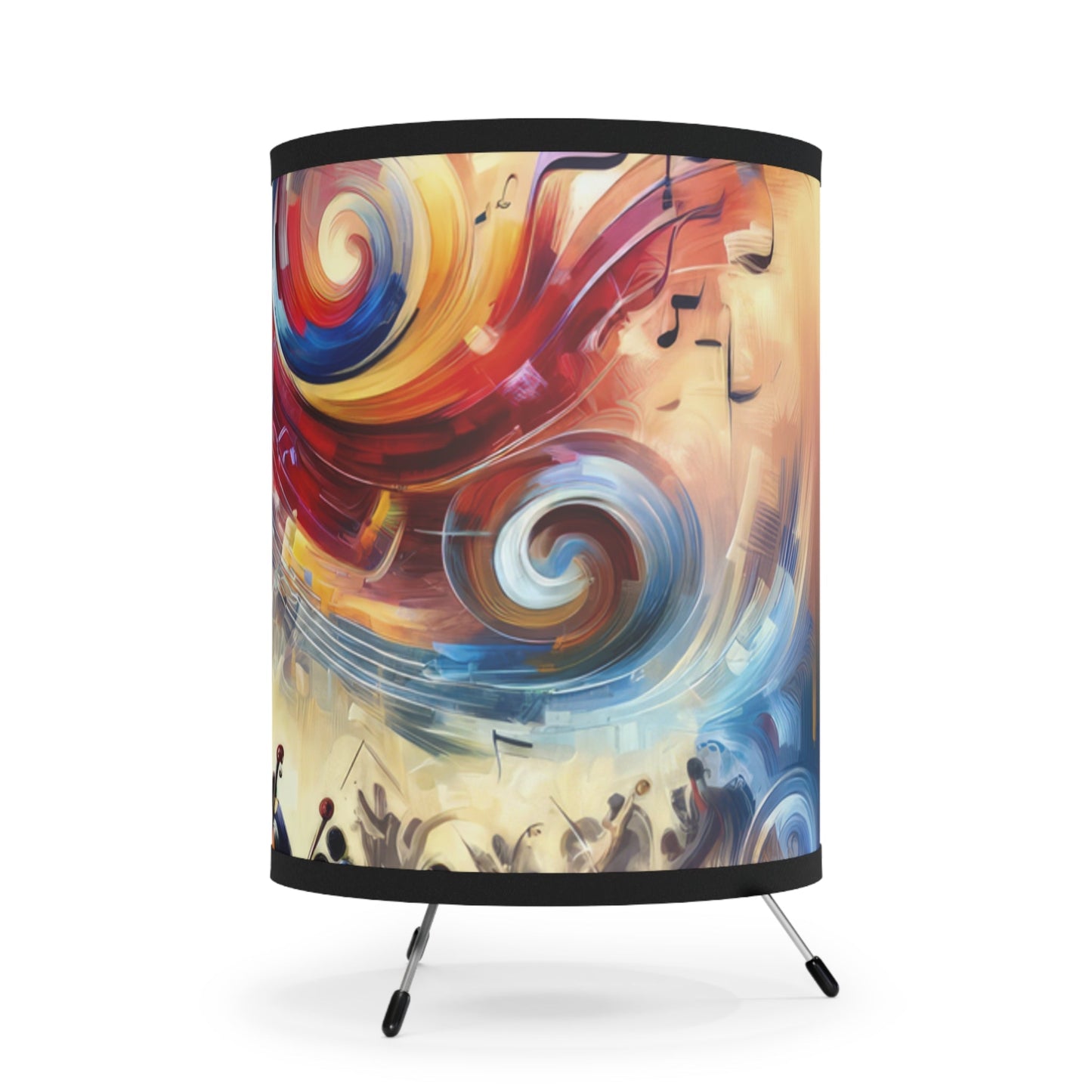 Vibrant Maestro Symphony Tripod Lamp with High-Res Printed Shade, US\CA plug - ATUH.ART