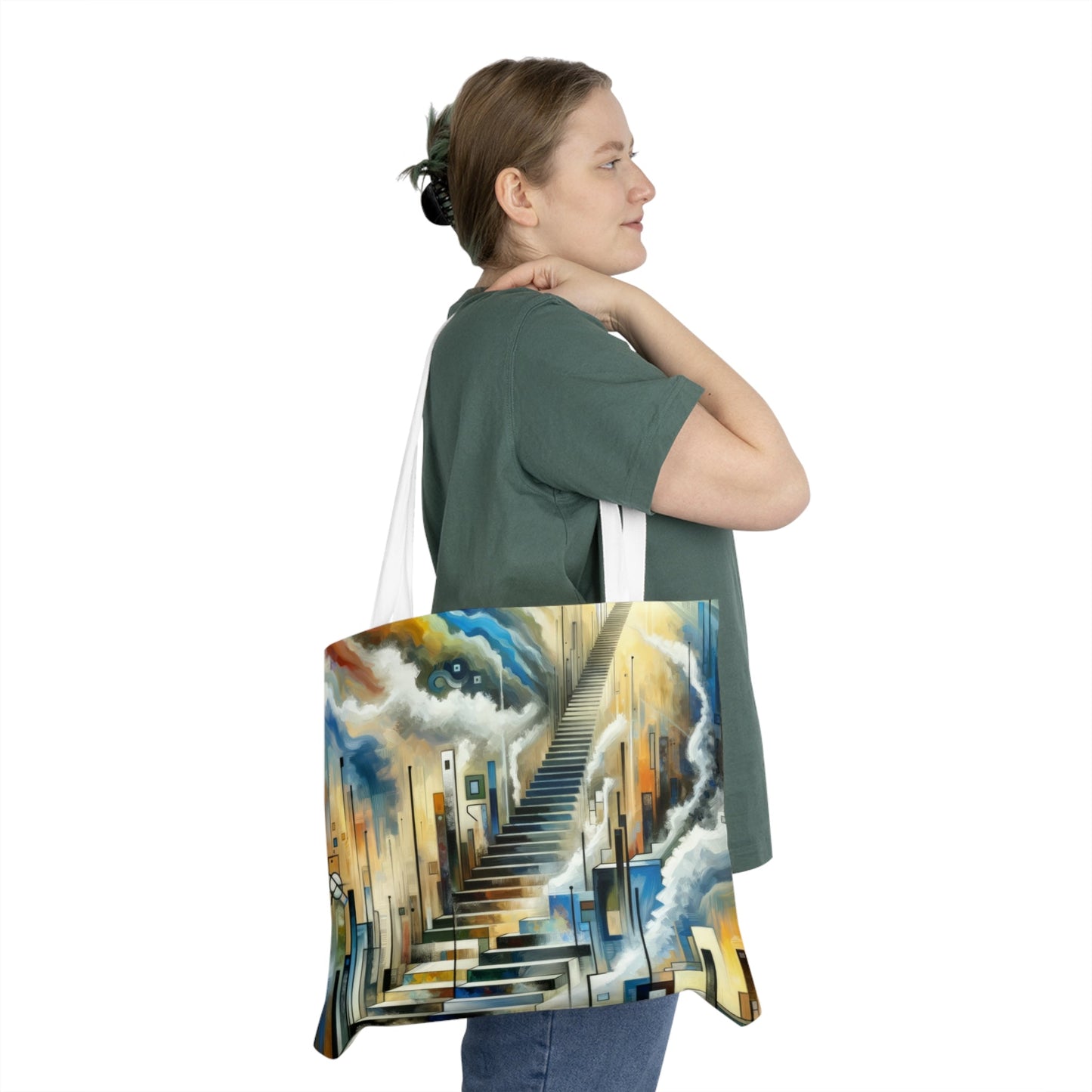 Visionary Evolutionary Progress Shoulder Tote Bag (AOP) - ATUH.ART