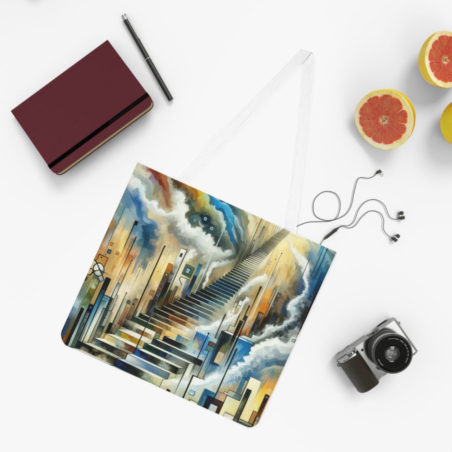 Visionary Evolutionary Progress Shoulder Tote Bag (AOP) - ATUH.ART