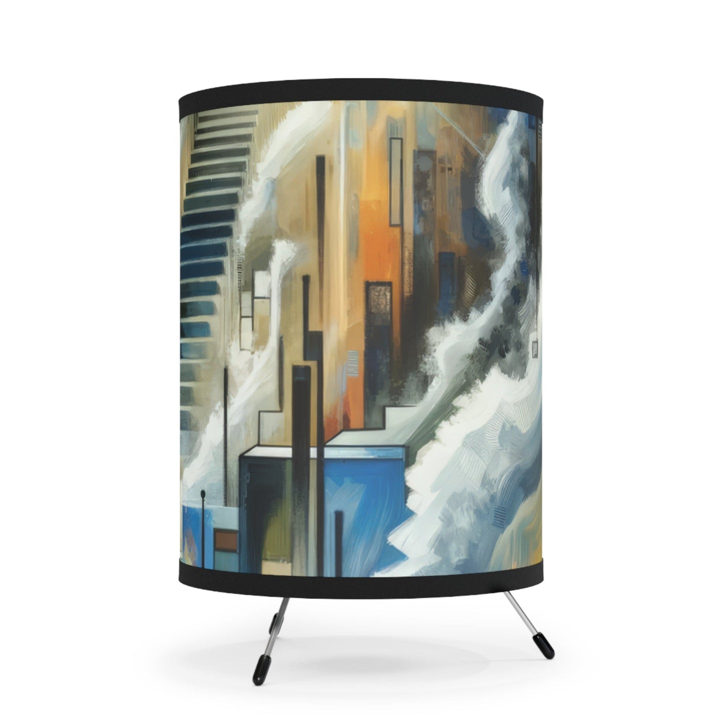 Visionary Evolutionary Progress Tripod Lamp with High-Res Printed Shade, US\CA plug - ATUH.ART