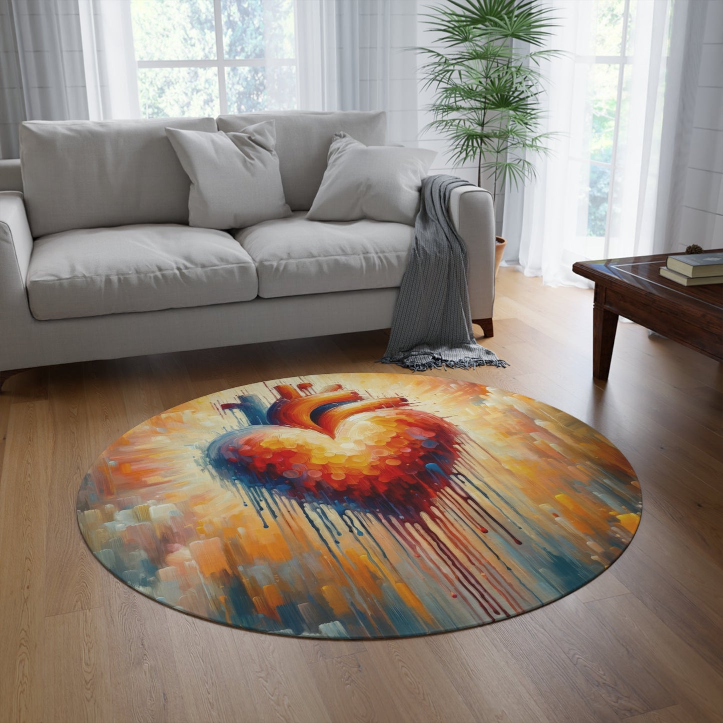 Vital Compassionate Beat Round Rug - ATUH.ART