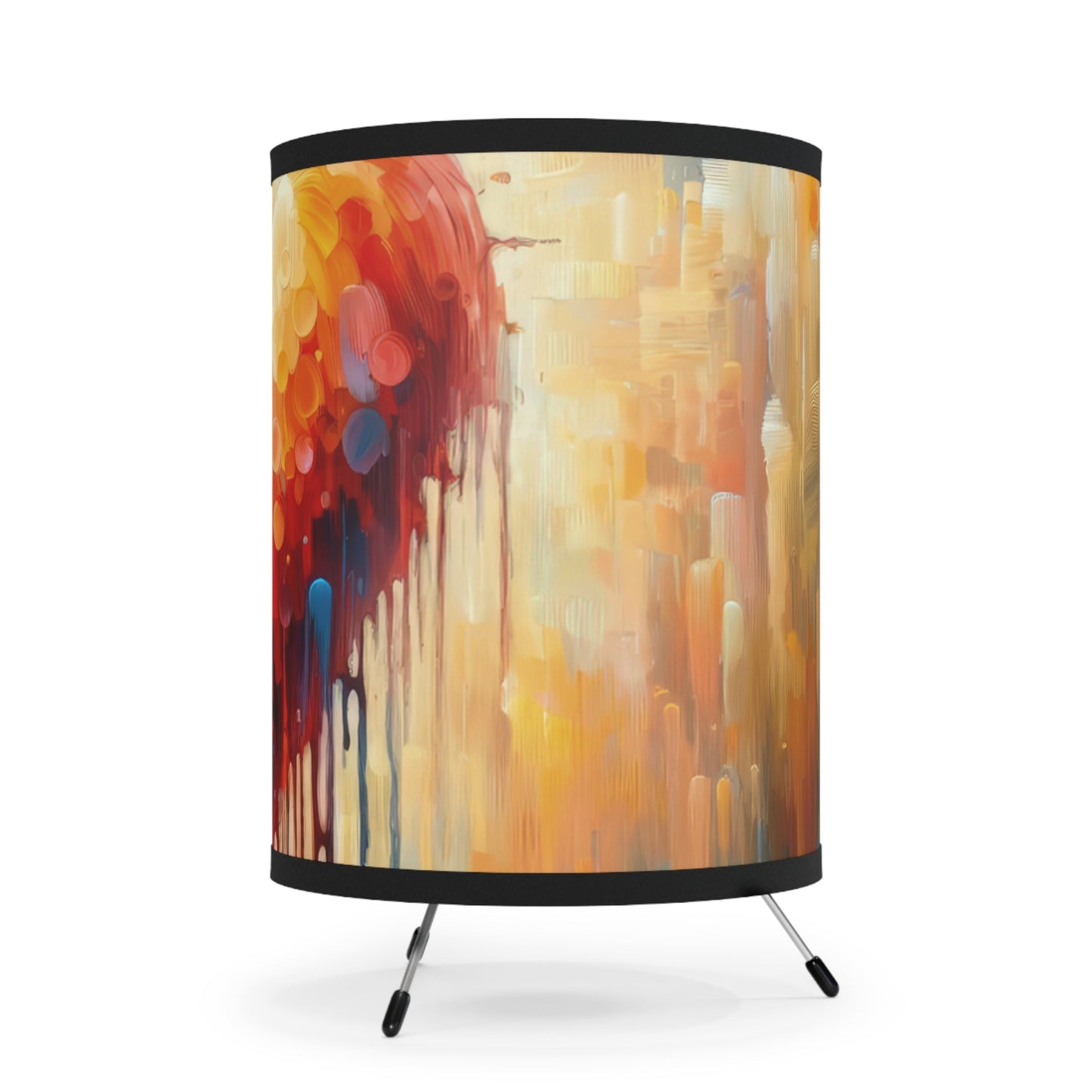 Vital Compassionate Beat Tripod Lamp with High-Res Printed Shade, US\CA plug - ATUH.ART