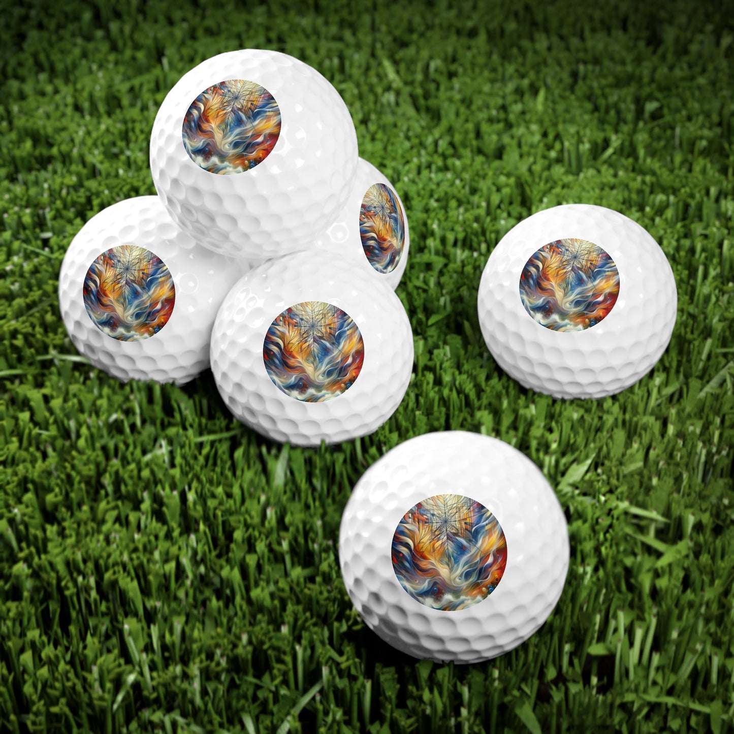 Weaving Renewal Web Golf Balls, 6pcs - ATUH.ART