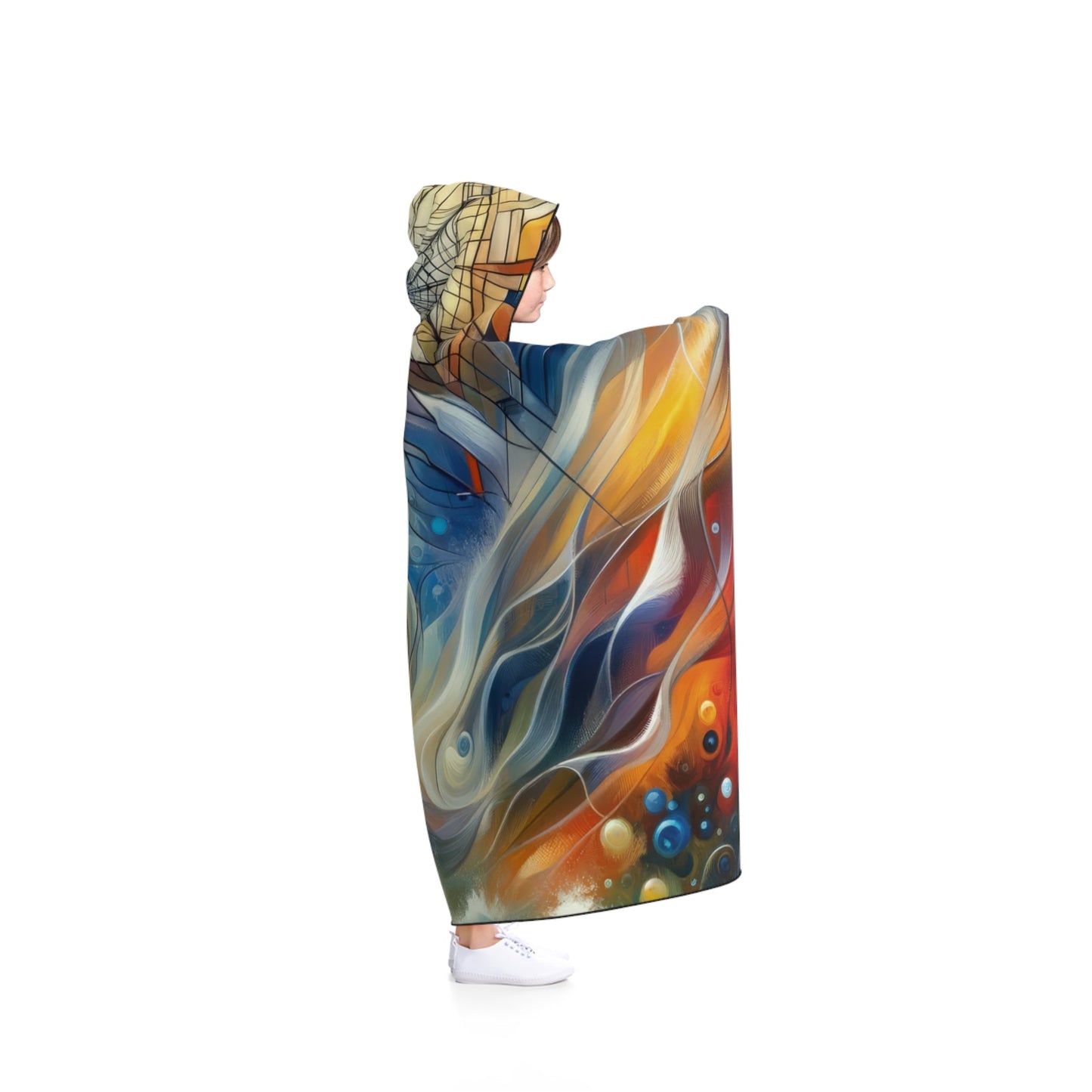 Weaving Renewal Web Hooded Blanket - ATUH.ART