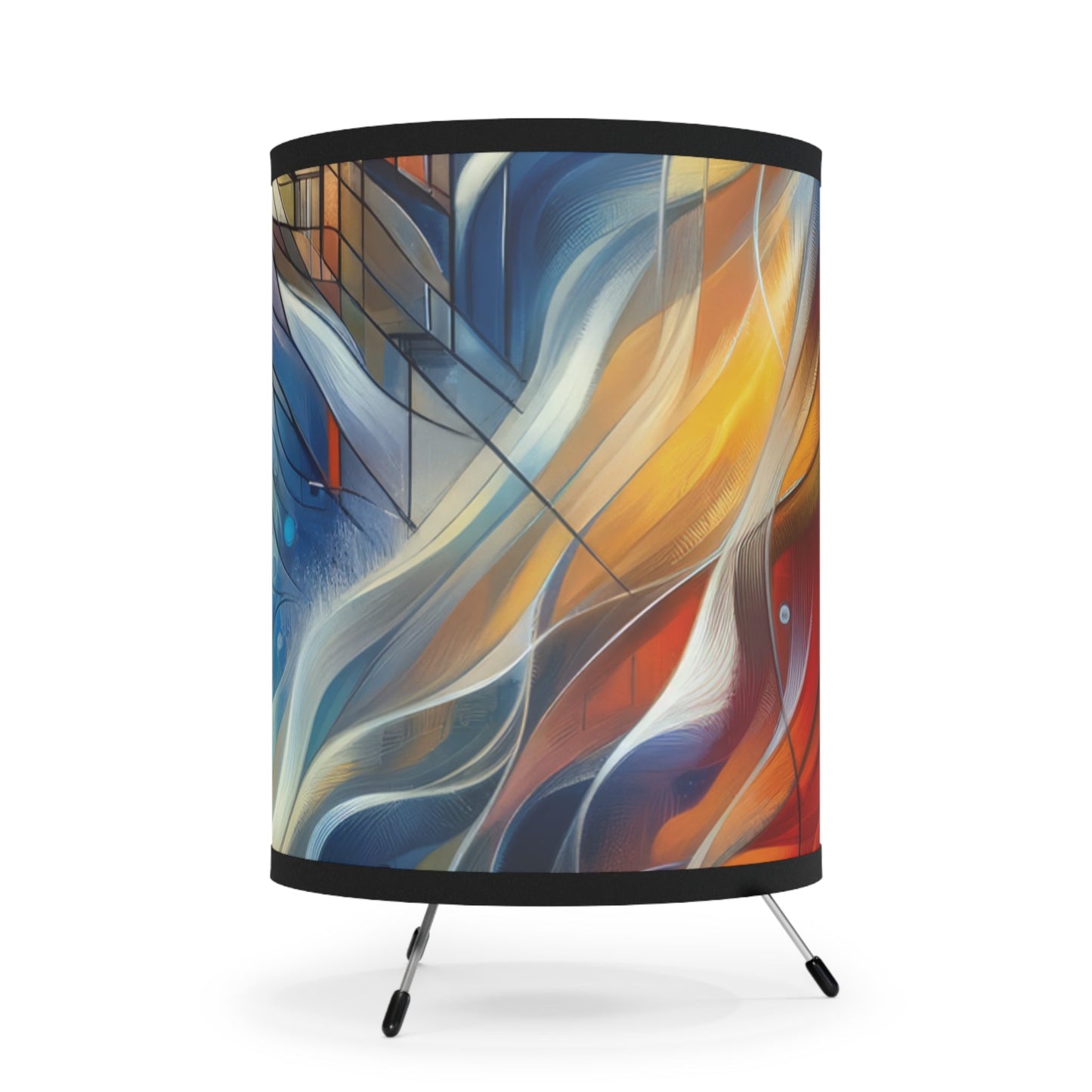 Weaving Renewal Web Tripod Lamp with High-Res Printed Shade, US\CA plug - ATUH.ART