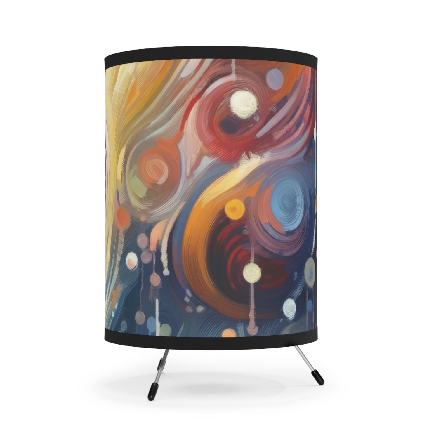 Wholehearted Divine Dance Tripod Lamp with High-Res Printed Shade, US\CA plug - ATUH.ART
