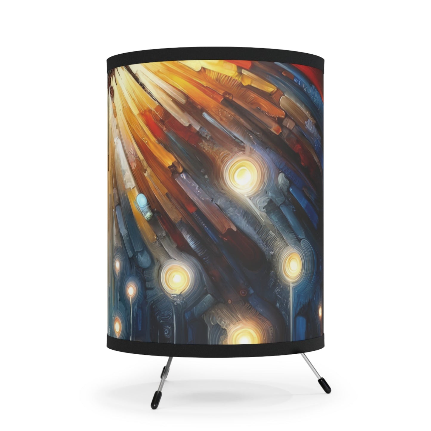 Wisdom Compass Journey Tripod Lamp with High-Res Printed Shade, US\CA plug - ATUH.ART