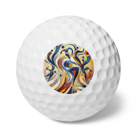 Wisdom Dance Inquiry Golf Balls, 6pcs - ATUH.ART