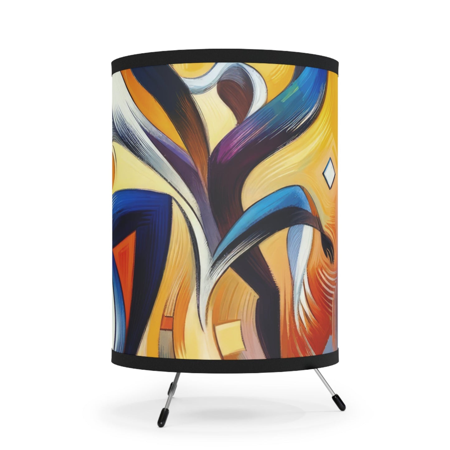 Wisdom Dance Inquiry Tripod Lamp with High-Res Printed Shade, US\CA plug - ATUH.ART