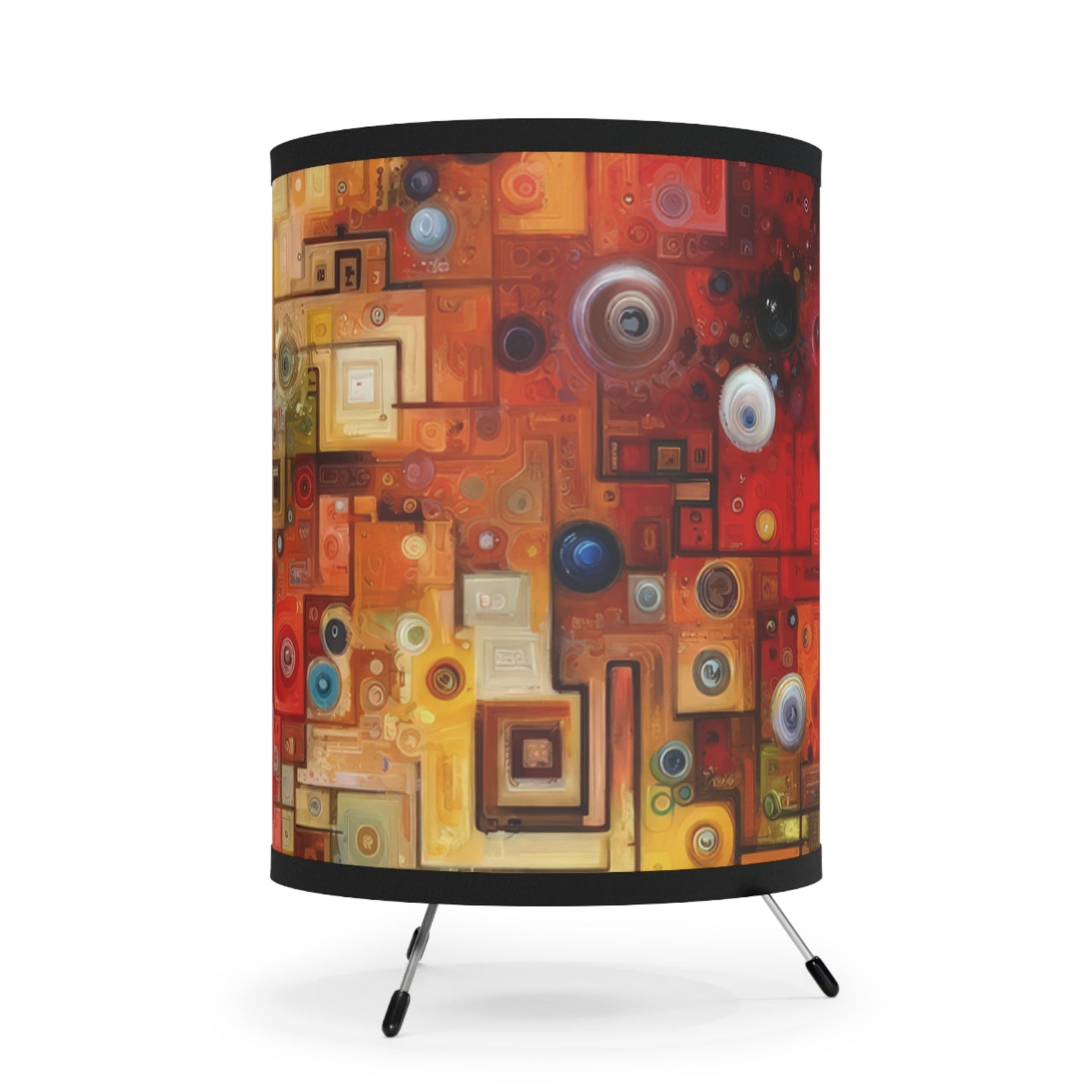 Witty Conversation Tapestry Tripod Lamp with High-Res Printed Shade, US\CA plug - ATUH.ART