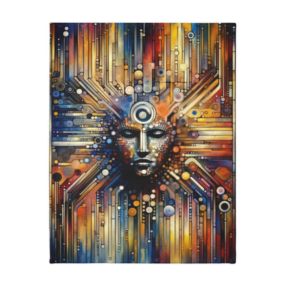 Digital Rhythm Tapestry Velveteen Microfiber Blanket (Two-sided print)