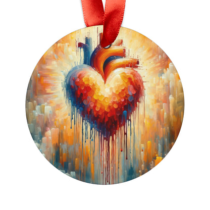 Vital Compassionate Beat Acrylic Ornament with Ribbon