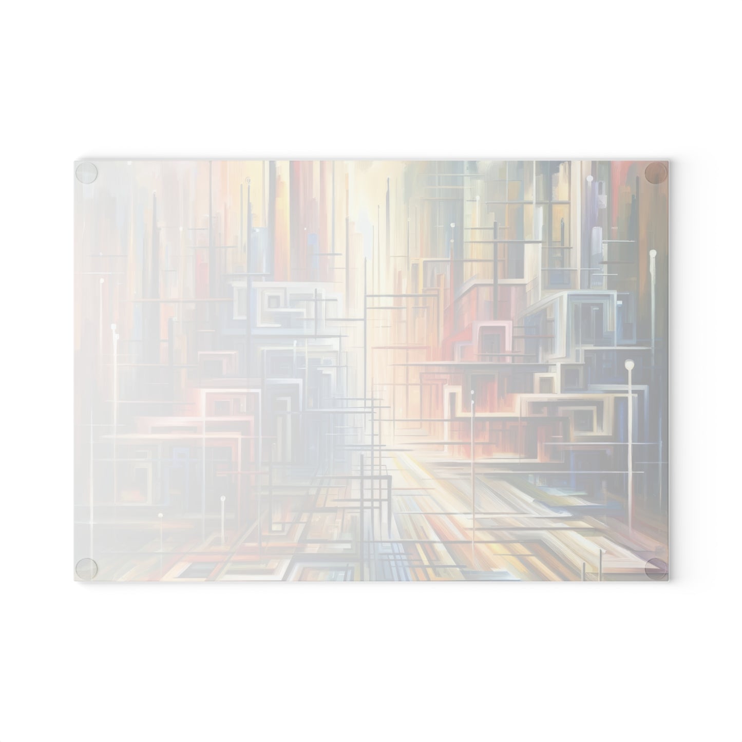 Urban Flow Interconnectedness Glass Cutting Board