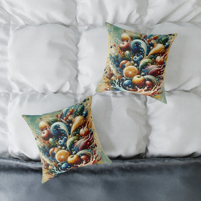 Nourishing Tachism Symphony Spun Polyester Pillow