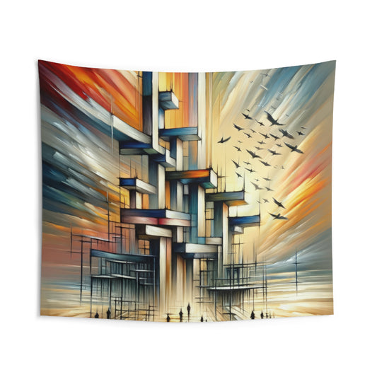 Sovereign Reflective Scaffolding Indoor Wall Tapestries