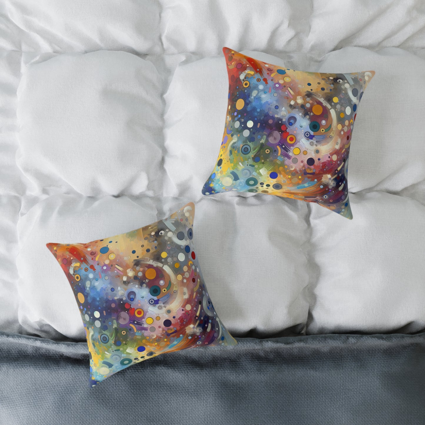 Humorous Unified Tachism Spun Polyester Pillow