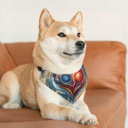 Techno Heart Harmony Pet Bandana Collar