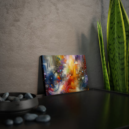 Abstract Technicolor Synthesis Canvas Photo Tile