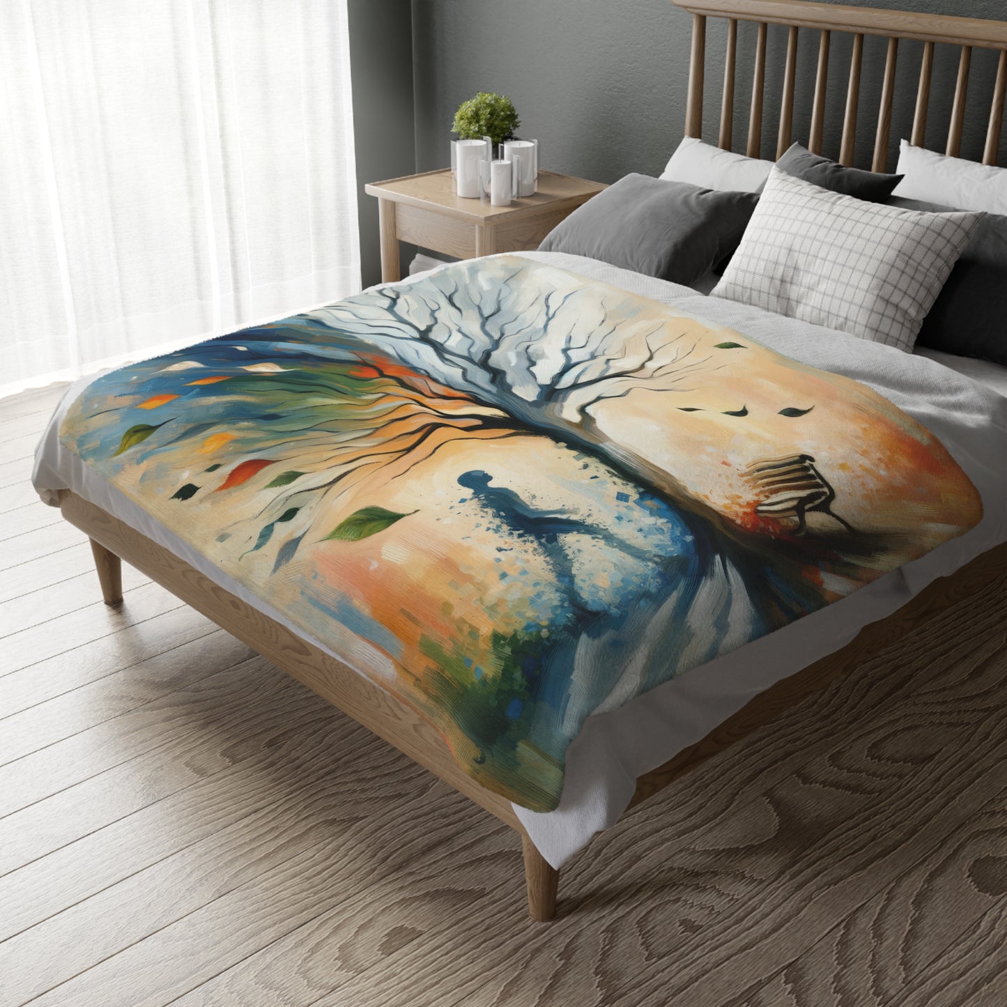 Transient Essence Anchored Velveteen Microfiber Blanket (Two-sided print)