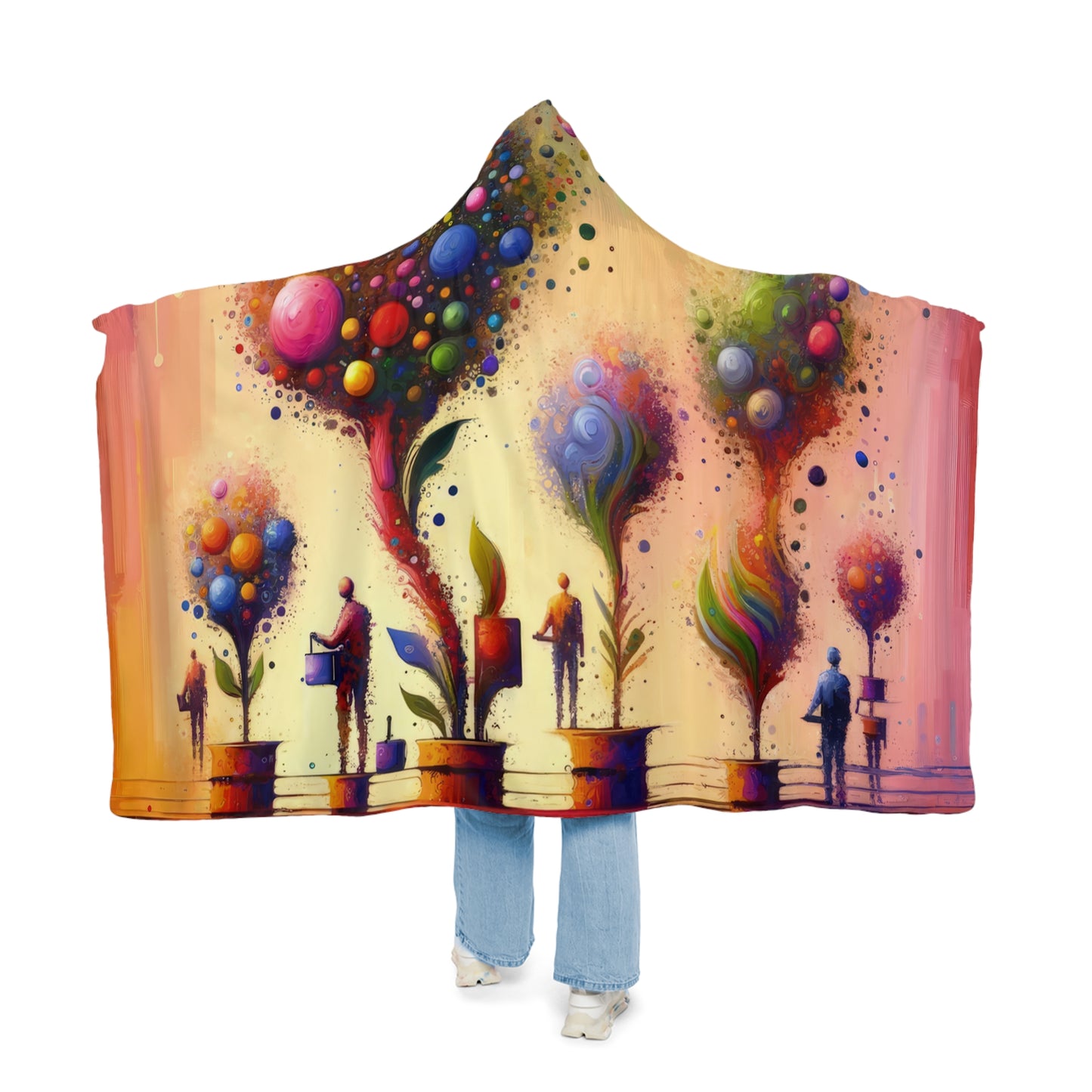 Vibrant Digital Arboriculture Snuggle Blanket