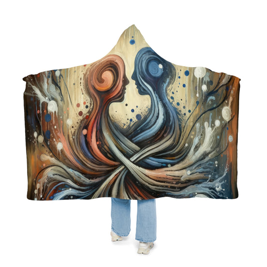 Empathic Connection Tachism Snuggle Blanket