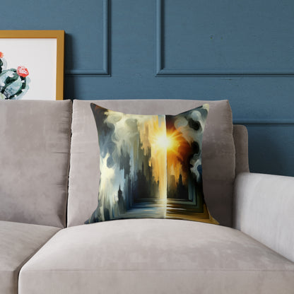 Dawn Dispels Darkness Spun Polyester Pillow
