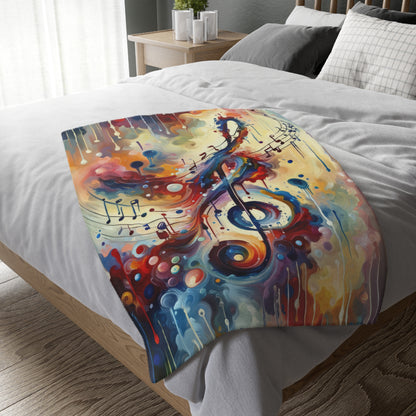 Harmonizing Melody Life Velveteen Microfiber Blanket (Two-sided print)