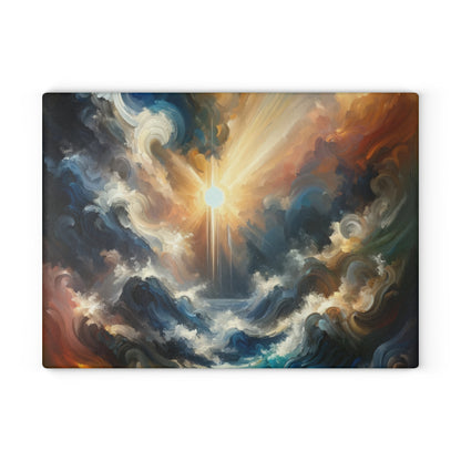 Tumultuous Sea Enlightenment Glass Cutting Board