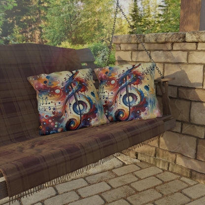 Harmonizing Melody Life Outdoor Pillows