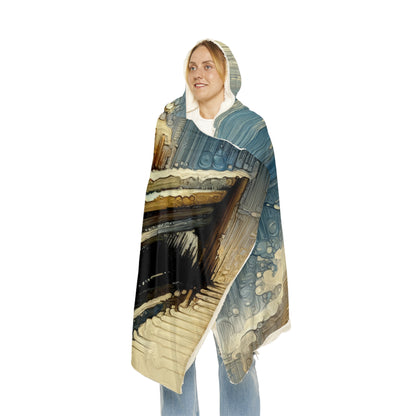 Seaside Solitude Tachism Snuggle Blanket