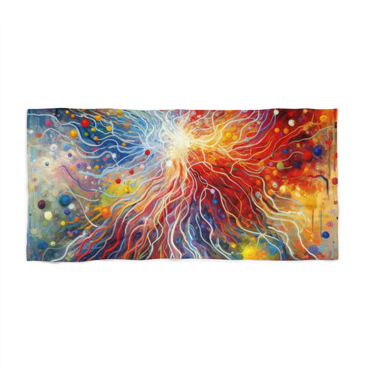 Emotive Yarn Explosion Beach Towel