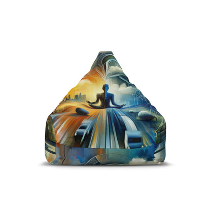 Digital Spiritual Journey Bean Bag Chair Cover