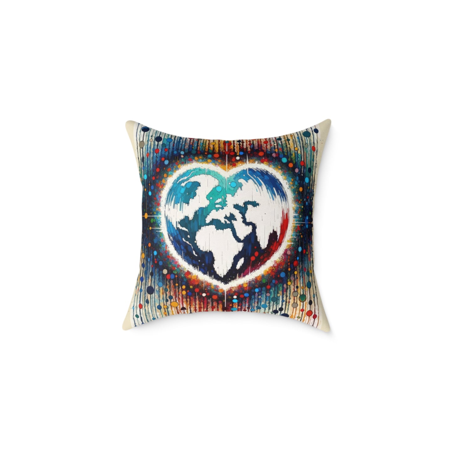 Heartbeats Synchronizing Peace Spun Polyester Pillow