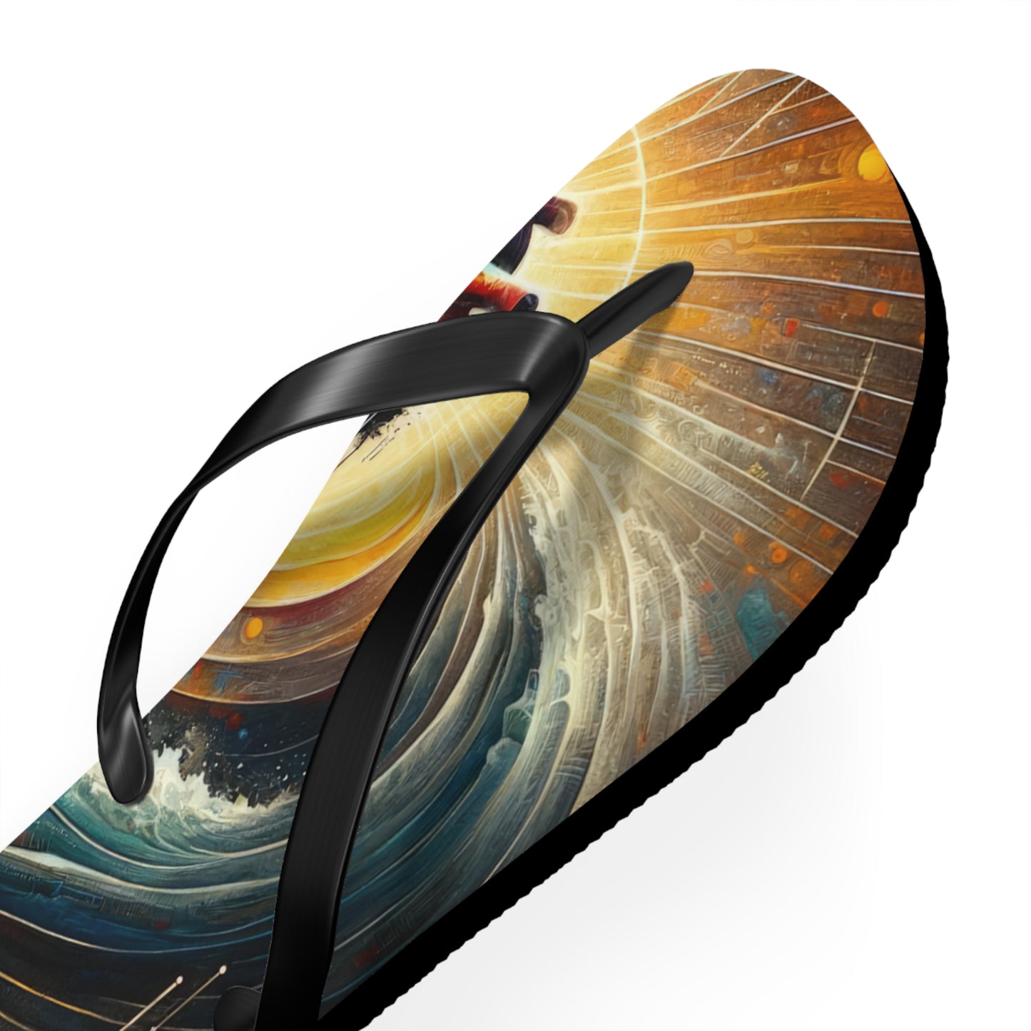 Awakened Heart Waves Flip Flops