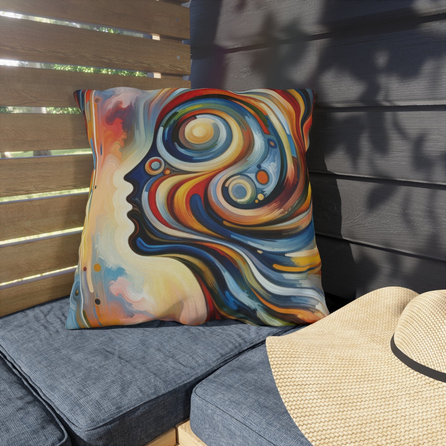 Transformative Harmonic Tachism Outdoor Pillows