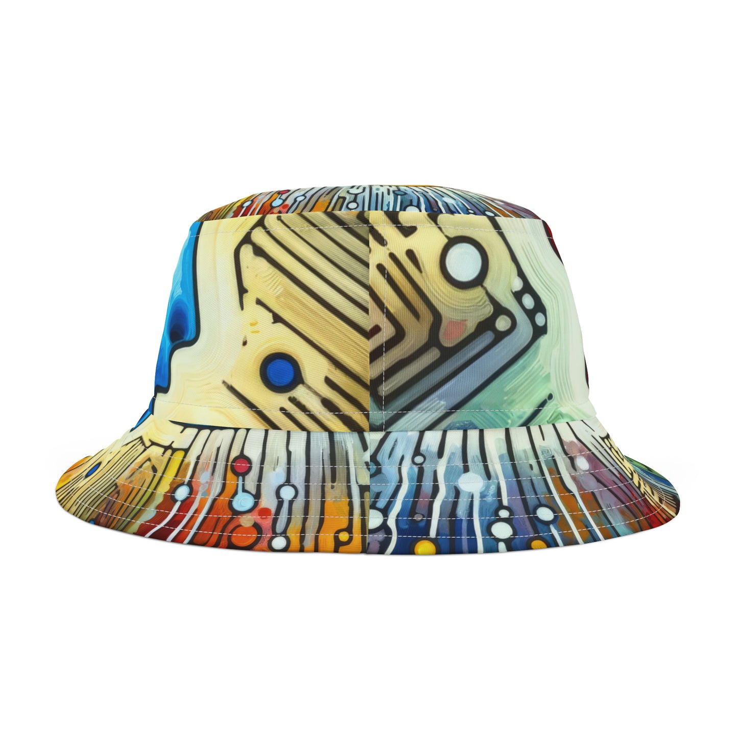 Empathetic Connection Abstract Bucket Hat (AOP)