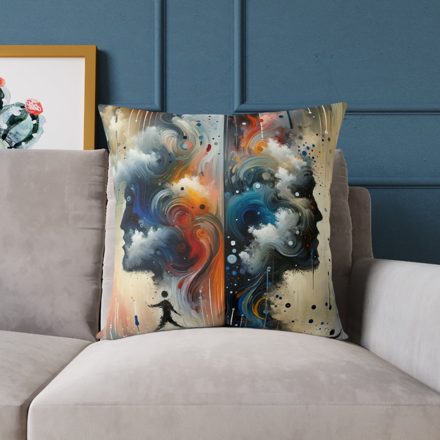 Connected Isolation Paradox Spun Polyester Pillow
