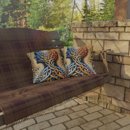 Unveiling Inner Essence Outdoor Pillows