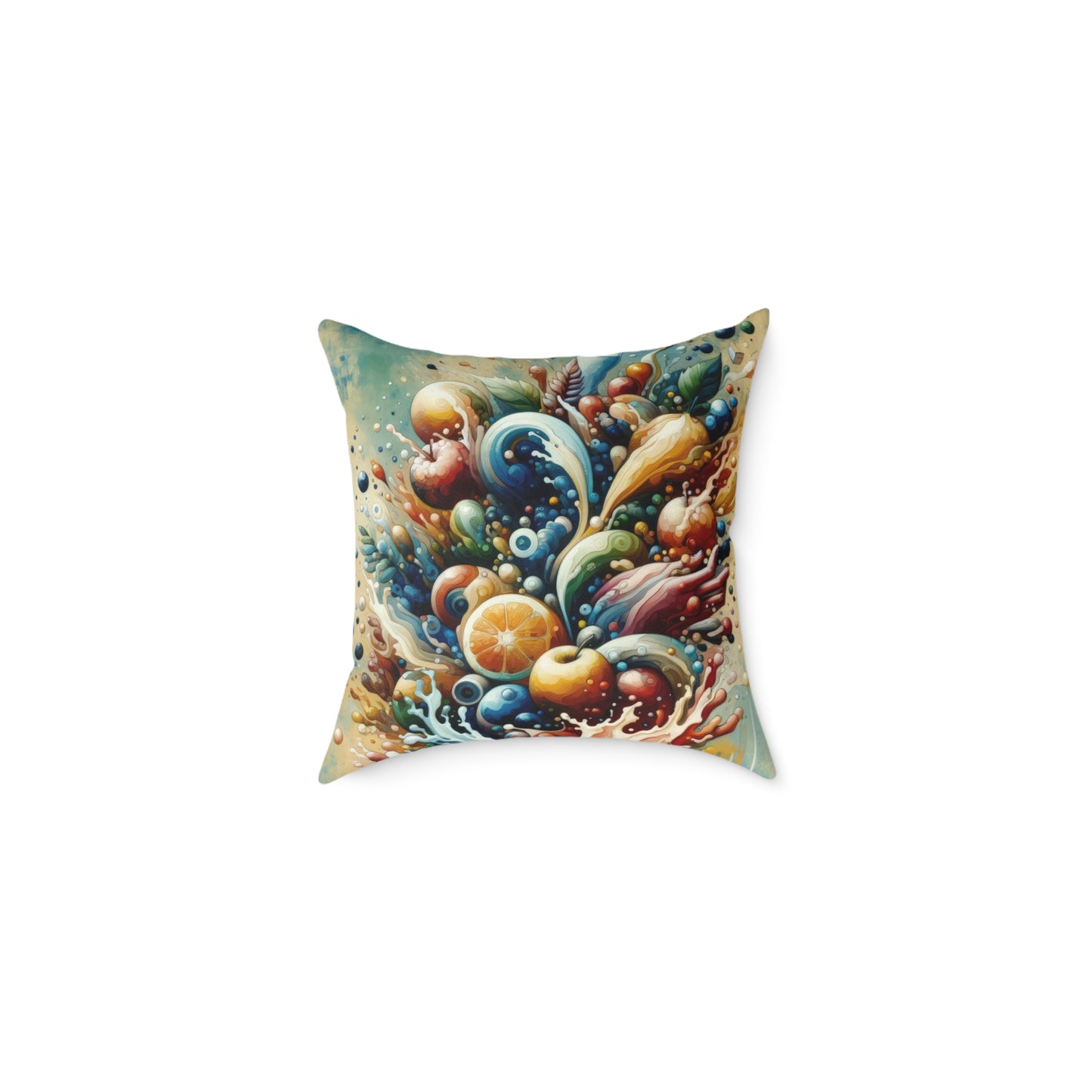 Nourishing Tachism Symphony Spun Polyester Pillow