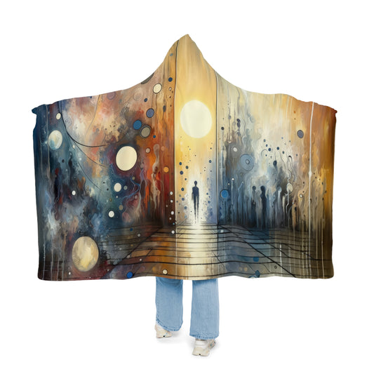 Stillness Transition Abstract Snuggle Blanket