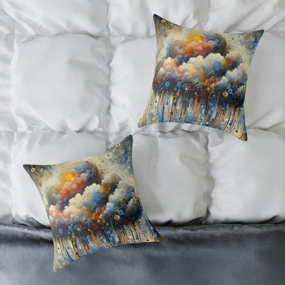 Cloud Community Crafting Spun Polyester Pillow