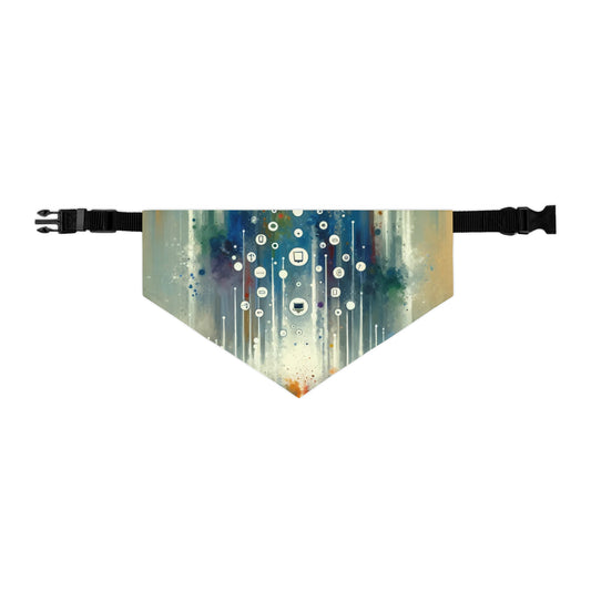 Tachism Digital Escape Pet Bandana Collar
