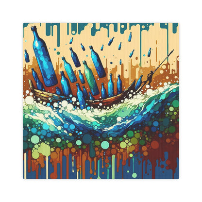 Oceanic Bottle Rescue Canvas Photo Tile