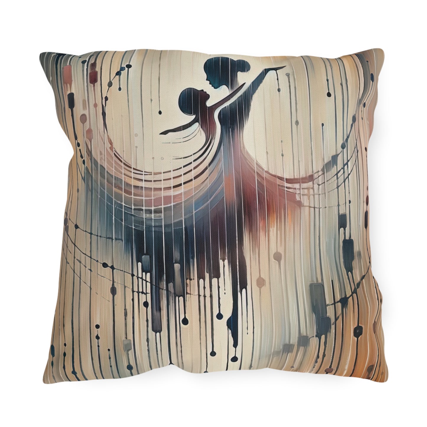 Rhythmic Heart Dance Outdoor Pillows
