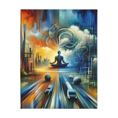 Digital Spiritual Journey Velveteen Microfiber Blanket (Two-sided print)